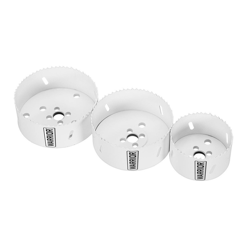 WARRIOR 3 in. – 4-1/4 in. Bi-Metal Hole Saw Assorted Set, 3 Pc.