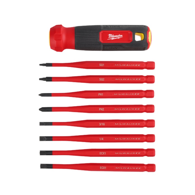 Milwaukee 8-in-1 1000v Insulated Multi-Bit Screwdriver  – 48222218